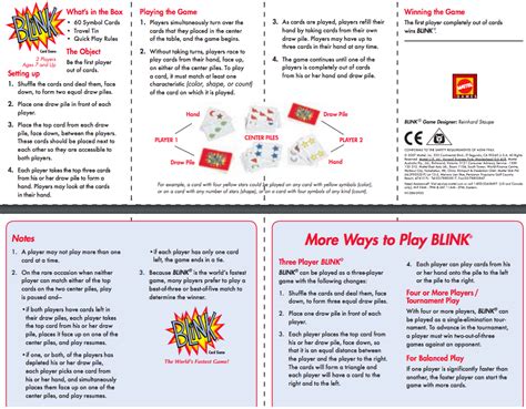 blink card game rules